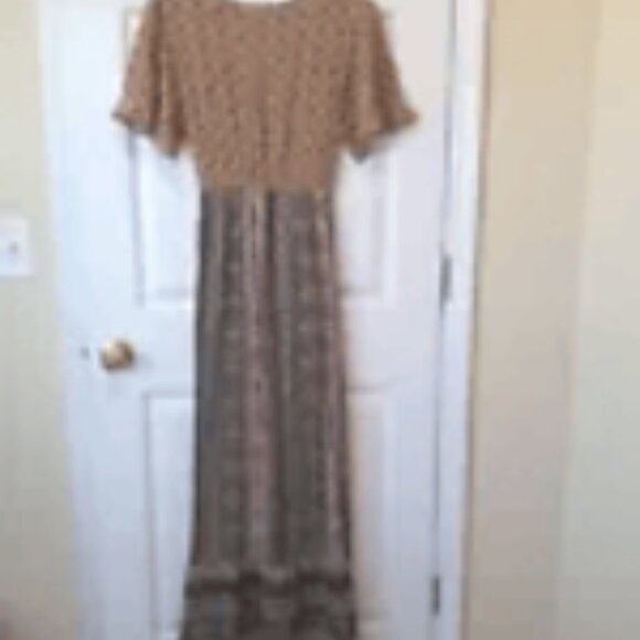 ORANGE CREEK Women's Maxi V Neck Rayon Casual Everyday Dress Peasant Size M - Picture 3 of 3